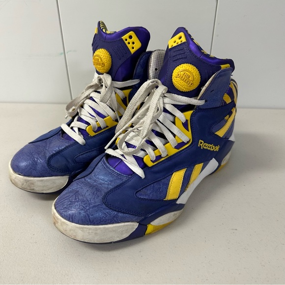 Reebok Shaq Attaq LSU Tigers Men's Pump Sneakers - Size 12 - Picture 3 of 12